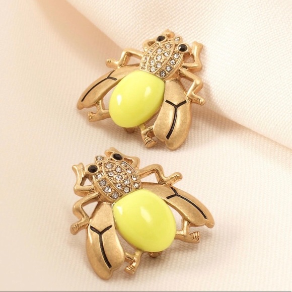 Stella & Dot [V] 2-in-1🐝Buzz Thrill Hoops Bumblebee Earrings - Picture 2 of 16